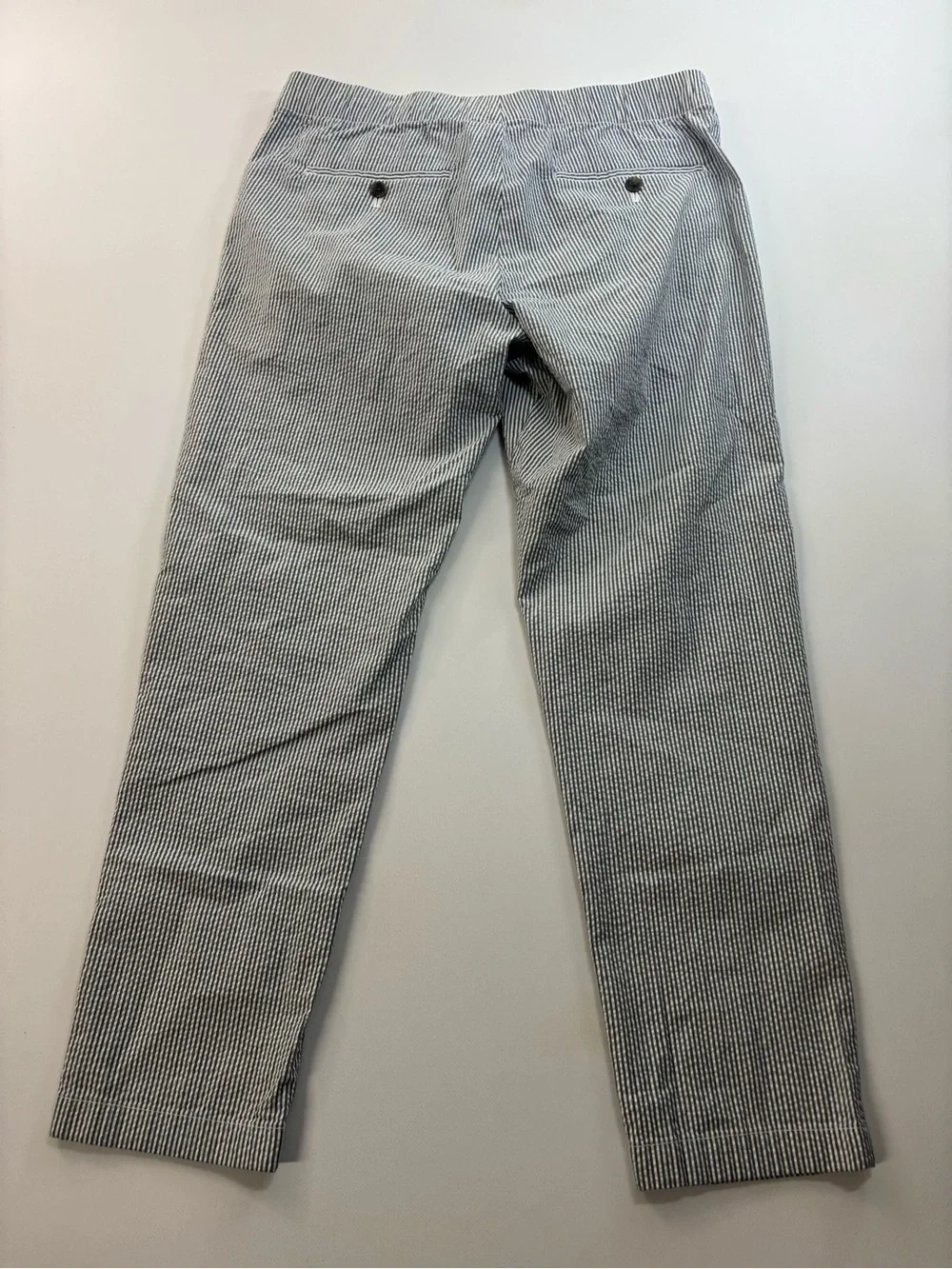 Bonobos Seersucker Womens Striped Pants Blue White Size Medium Short